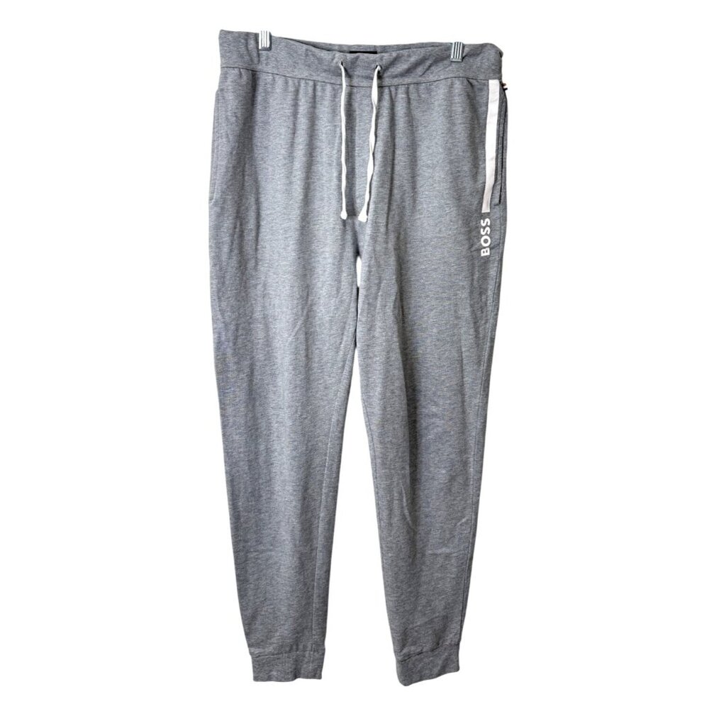 Boss by Hugo Boss Mens XL Gray Jogger With Drawstring & Logo Detail Lounge Pants